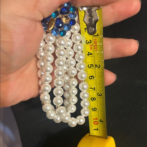 Monet Pearl and Sapphire Bracelet - Picture 7 of 8